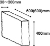 W30～300mm×L500（600）mm×H400mm