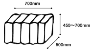 W700mm×L500mm×H450～700mm