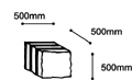 W500mm×L500mm×H500mm